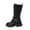 Black, variant on Girls Mid Calf Chunky Boots Round Toe Soft Sole Wide Width Fall Trendy Comfort Boots White 10 Toddler