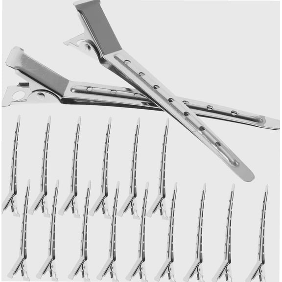 20pcs Stainless Steel Clips Styling Hair Clips Alligator Hair Clips Hair for Styling Salon Hair Clips Sectioning Hairpins Silver Hairdressing Clamps Salon Clips Dying Clips Curly