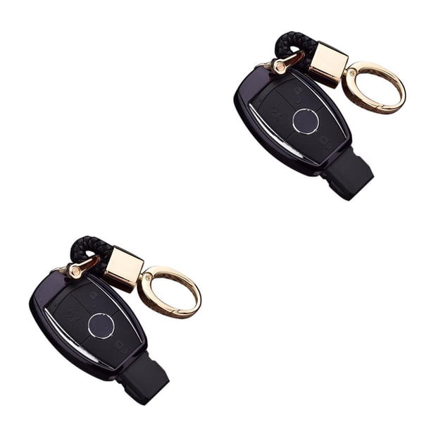 Sidaley Reemplazo para E260 C180 C200L TPU Car Key Cover Case Key Bag Shell Holder y cuerda trenzada Keyring Type2 NO2