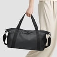 thumbnail image 1 of Bolsa de gimnasio, bolsa de viaje, bolsa de lona Oxford, multiusos, moderna, para artículos de tocador, bolsa de mano para pasar la noche, para nadar Negro, 1 of 8