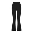 thumbnail image 4 of BiZtdJrK Leggings for Women High Waist Flare Leg Yoga Pants Lightweight Stretch Tummy Control Workout Legging with Pockets Black L, 4 of 7