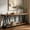 Brown, variant on Fnova 70.87" Extra Long 2-Tier Console Table, Industrial Sofa Table with Decorative Circular Metal Frame, Entryway Hallway Behind Couch Storage Console