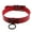 red, variant on Dark Gothic Leather Collar Neckchain O-Ring Necklace Sexy Collar Chain-black