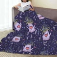 thumbnail image 6 of Salouo Lavender Flowers Print Bed Blankets,Flannel Blanket Comfortable Air Conditioning Blanket Lightweight Blanket for Sofa Bed Travel & Couch -50"x40", 6 of 8