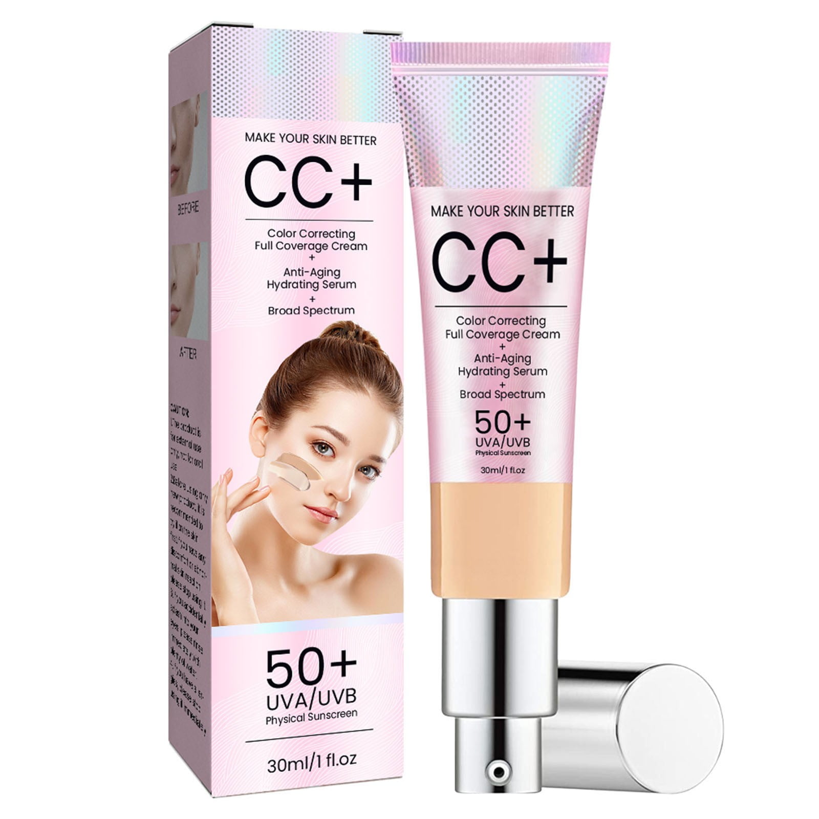 Sunscreen Natural Concealer Waterproof No Makeup Moisturizing