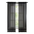 thumbnail image 2 of Sheer Black Curtain Panels Living-Room 78.7 inch Long Window Drapes for Bedroom Set of 2, 2 of 5