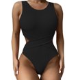 thumbnail image 1 of Aayomet Womens Swimsuits Solid Color Bikini Swimsuit Swimwear (Black, L), 1 of 5