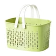 thumbnail image 2 of Gumesh Portable Shower Caddy Basket, Plastic Organizer Storage Tote with Handles Toiletry Bag Bin Box for Bathroom, College Dorm Room Essentials, Kitchen, Camp, Gym,Green, 2 of 6