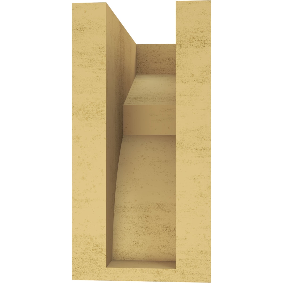 4"W x 8"D x 8"H Classic Monterey Rough Cedar Woodgrain TimberThane Corbel, Primed Tan