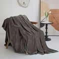 thumbnail image 5 of Neoyler Cozy Blanket Fleece Throw Blanket Soft Relaxedable Plush Breathable Thermal All Season Relaxedable Blanket for Couch Bed Women'S Gift 59.1x39.4in Brown, 5 of 9