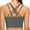 Iron Gray, variant on AGONVIN Women's Strappy Longline Yoga Sports Bra Padded Wireless Crop Top Cami Tank Top Black X-Small