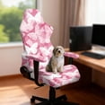 thumbnail image 3 of HUIACONG Pink Butterfly Gaming Chair Covers 4 Pieces Anti-Scratch Gaming Chair Protective Cover from Cats with Zipper All-Season Weather Resistant Machine Washable, 3 of 6