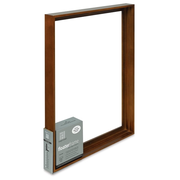 Ampersand Floater Frame - Thin, Walnut, 16" x 20", 1-1/2"
