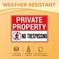 thumbnail image 3 of 10Pcs PVC Private Property No Trespassing Sign Sticker 7x5.1 Inch Self-Adhesive Private Property No Trespassing Label Tags Sticker for Person No Trespassing Signs for House Home Business, 3 of 7