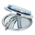 thumbnail image 3 of GlassOfVenice Murano Glass Millefiori Folding Compact Mirror - Aqua Gold, 3 of 6