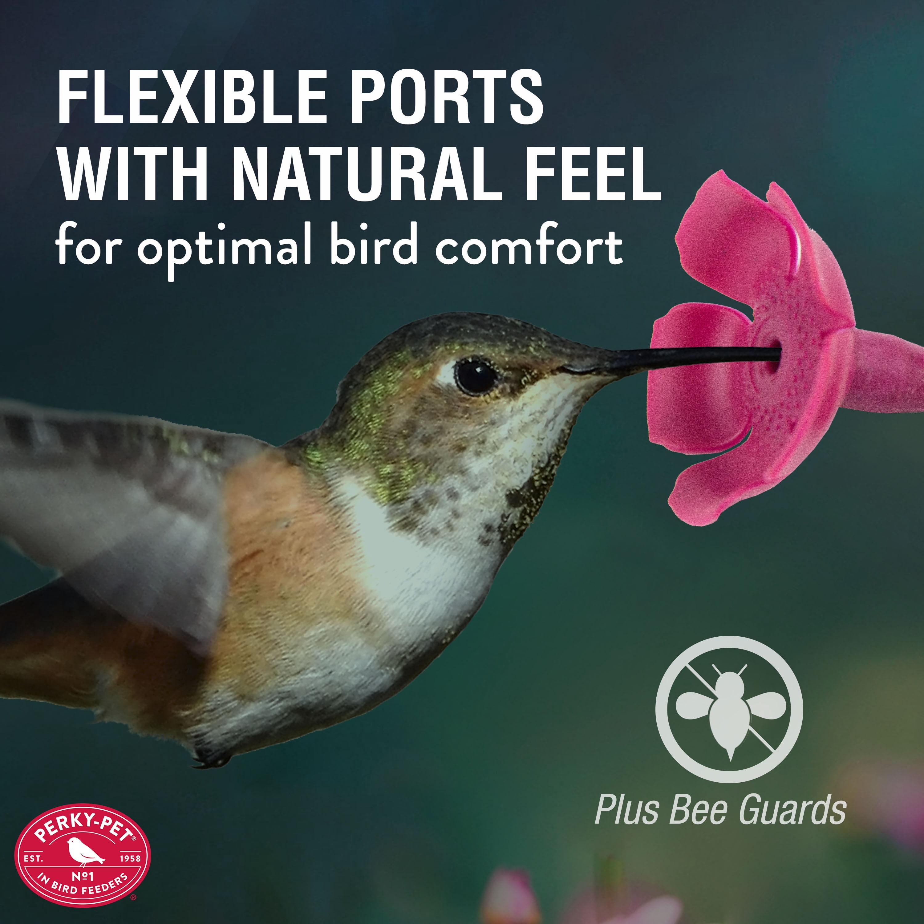 Perky-Pet Diamond Wine Top-Fill Glass Hummingbird Feeder