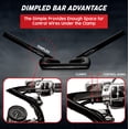 thumbnail image 4 of Krator Motorcycle Black Z-Bar Handlebar 1 Inch Compatible with Harley Davidson Dyna Super Glide Sport, 4 of 7