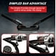 Krator Moto Noir Guidon Z-Bar 1 Pouce Compatible avec Honda Or Aile Or GL 500 650 1000 1100 – image 4 sur 7