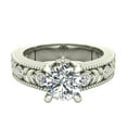 thumbnail image 5 of Solitaire Diamond Engagement Ring for Women Embellished Shank GIA certified Round brilliant 14K White Gold 1.35 carat, 5 of 6