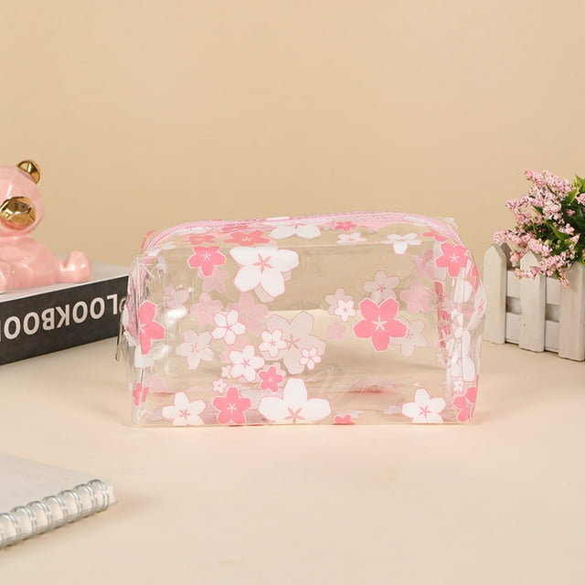 EGNMCR Pencil Case, Pencil Pouch Pencil Box Transparent Pencil Case Ins Cute High Face Girl Heart Large Capacity Pencil Case Transparent large capacity pencil Pouch