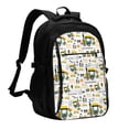 thumbnail image 1 of Disketp Transportation Cartoon Mochila de Viaje Estampada para Laptop con Puerto de Carga USB, Mochila Impermeable para Computadora – Regalo para Hombres y Mujeres, 1 of 7