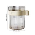 thumbnail image 3 of Juego de tazas de enjuague bucal - Taza de cepillo de dientes de plástico de grano de cuero | Material PS transparente de doble capa | Gran capacidad | Mango cómodo | Base gruesa antideslizante, 3 of 4