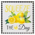 thumbnail image 2 of Northlight White and Black Gingham "Squeeze the Day" Decorative Lemon Wall Art 13.75", 2 of 7