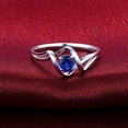 thumbnail image 4 of Solitaire 8x6mm Oval Shape Blue Sapphire 1.25 Carat Engagement Ring In 10k White Gold, 4 of 5