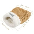 thumbnail image 5 of Deago Cat Winter Sleeping Bag, Soft Plush Cat Sack Self Warm Cat Bed Cave,360° Wrap Comfortable Pet Snuggle Sack (Brown), 5 of 8