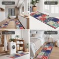 thumbnail image 5 of Pioneer Flower Floral Print Pattern Kitchen Rugs Sets Of 3,Kitchen Runner Rugs Non Skid Washable,Decorative Kitchen Floor Mats for Kitchen,Sink,Laundry,17X30 Inch + 17X47 Inch + 17X59 Inch, 5 of 6