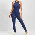 thumbnail image 1 of Conjunto deportivo de Yoga de una pieza para mujer, conjunto de gimnasio calado con cremallera, conjunto de entrenamiento de Fitness, ropa deportiva académica, 1 of 5