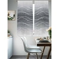 thumbnail image 3 of White Gray Ombre Sheer Curtains 72 Inch Length 2 Panels Set, Modern Abstract Striped Polka Dots Voile Window Treatment Rod Pocket Curtains Sheers Drapes for Bedroom/Living Room/Kitchen 52"x72"x2, 3 of 7