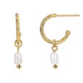 thumbnail image 1 of Pendientes DE aro NQ chapados en oro DE 14 quilates con perla barroca, 1 of 5