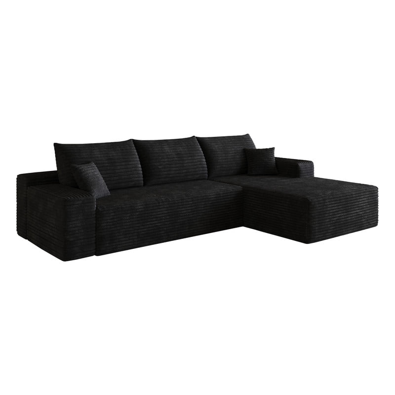 107" Cloud Sectional Sofa with Right Facing Chaise, Modern Modular Deep Seat Couch, Plush Corduroy Upholstered Sofa for Living Room, Bedroom & Apartment, No Assembly Required