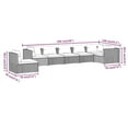 thumbnail image 4 of vidaXL 7 Piece Garden Lounge Set with Cushions Poly Rattan Brown, 4 of 4