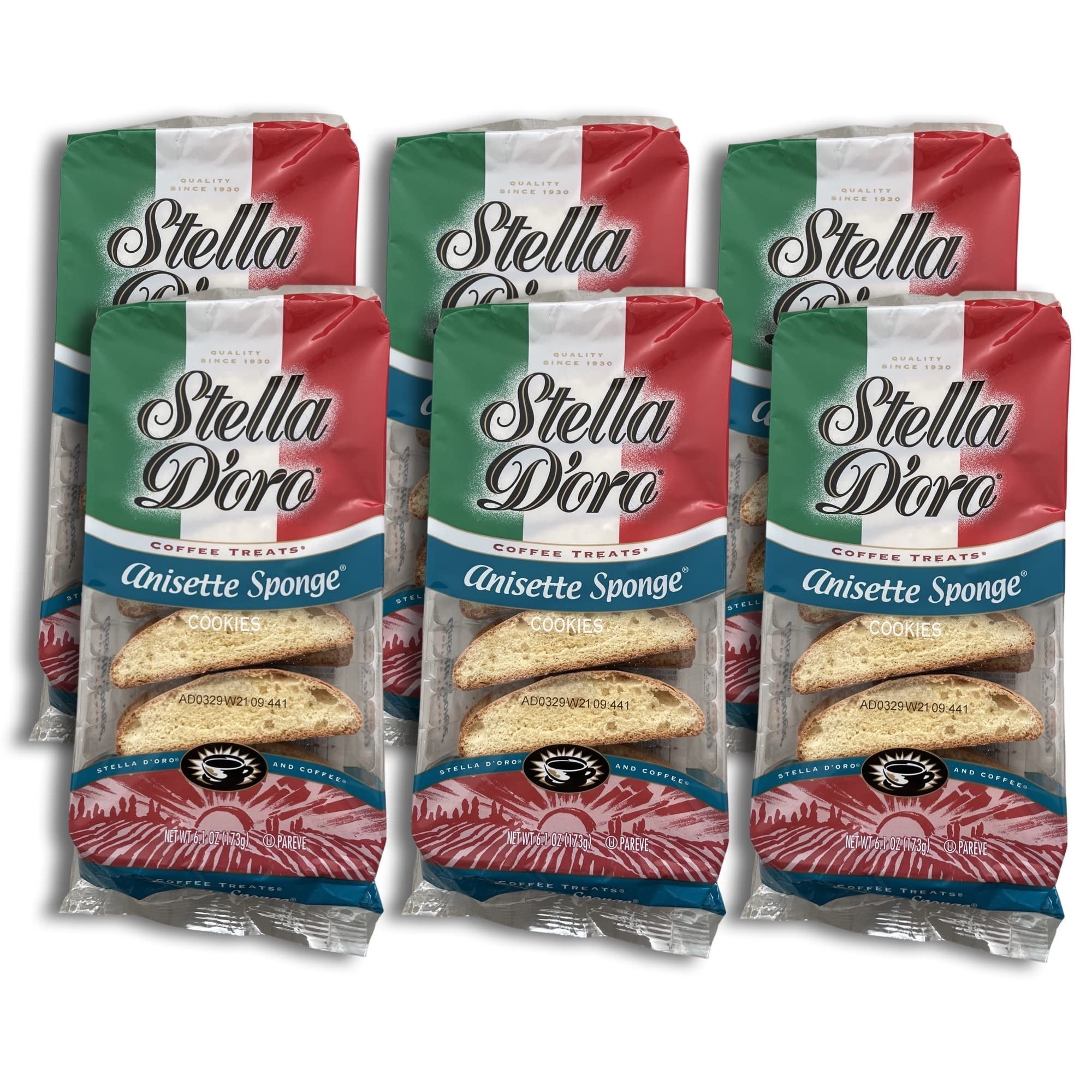 Stella D'oro Anisette Sponge Cookie Value Pack | 6.1 Ounce | Pack of 6