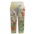 thumbnail image 2 of CLOOCL Floral Print Wide Leg Pants Fashion Casual Plus Size Ankle-Length Pants, 2 of 6