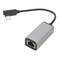 thumbnail image 2 of Convertidor de Tipo C A RJ45, Buena Disipación de Calor USB C ETHERNET Adaptador Estable Señal de aluminio concha de Aleación de aluminio 10Mbps 100Mbps para teléfonos para, 2 of 7