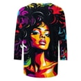 thumbnail image 4 of Xuyuer Black History Shirts Women Black History Month T-Shirt Print Round Neck Casual And Loose Tee Tops African American Shirts, 4 of 5