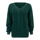thumbnail image 4 of Gibobby Casual Suéter para Mujer, Suéteres de cachemira para mujer, suéter esencial de manga larga con cuello en V, corte clásico, ligero(Verde,G), 4 of 5