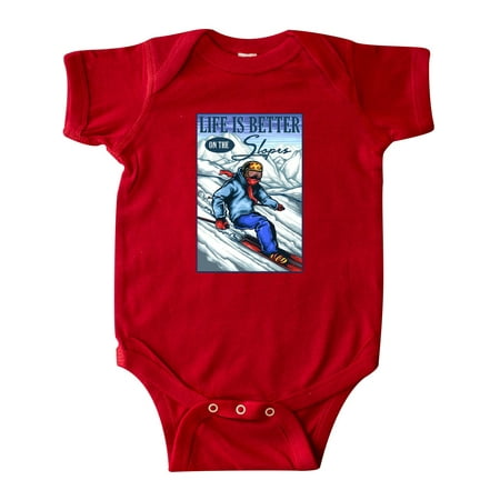 

Inktastic Life is Better in The Slopes Gift Baby Boy or Baby Girl Bodysuit