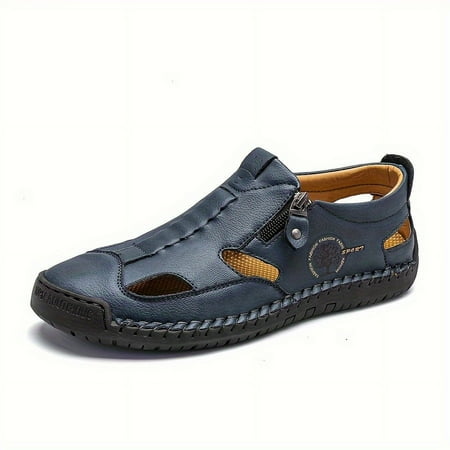 

Plus Size Men s Vintage Solid Colour Close Toe Breathable Sandals Comfy Non Slip Durable Rubber Sole Beach Water Shoes