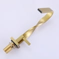 thumbnail image 5 of Creative Bathroom Sink Faucet, Solid Brass Deck Mounted Sink Faucet with 6-inch Cover Plate, 5 of 8