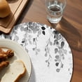 thumbnail image 3 of Grey Eucalyptus Leaves Round 13 Inch Placemats Set of 4, Weeping Spring Botanical Summer HeatResistant Non Slip Place Mats for Dining Table, Wipeable Braided Kitchen Table Mats for Housewarming, 3 of 9