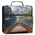 thumbnail image 5 of FORMRS Zipper Binder with Shoulder Strap 2-inch Ring 500 Sheet Capacity File Bag, Wooden Boat, 5 of 5