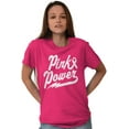 thumbnail image 3 of Pink Ribbon Power Breast Cancer Aware Women's Graphic T Shirt Tees Brisco Brands X, 3 of 6