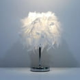 thumbnail image 2 of Simple bedroom bed feather lamp Silver pole Princess bed lamp, 2 of 5