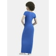 thumbnail image 2 of No Boundaries Bodycon Maxi Dress with Cap Sleeves, Women's, 2 of 4