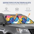 thumbnail image 3 of KLL Abstract Color Splash Windshield Sun Shade 2-Piece Foldable Car Front Window Sunshade for Most Sedans SUV Truck- Large, 3 of 5