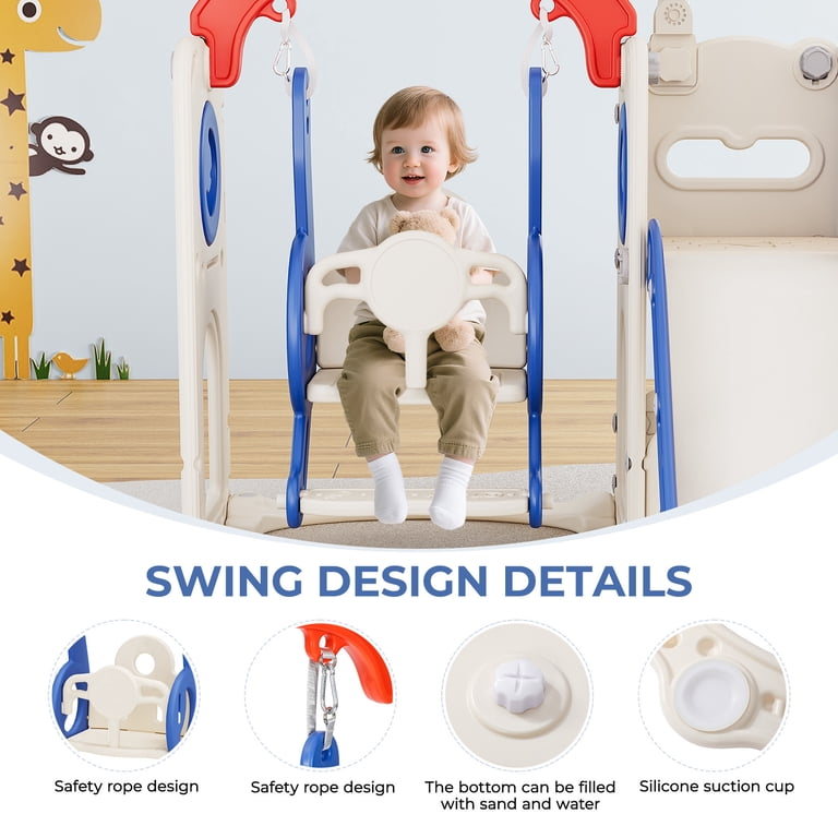 Bobiber XL 11 in 1 Toddler Slide PlaySet for kids, Indoor/Outdoor